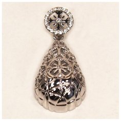 Подвеска The Jeweller, серебро, 925 проба, родирование, фианит, серебристый