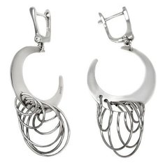 Серьги с подвесками The Jeweller, серебро, 925 проба, фианит, , серебристый