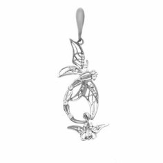 Подвеска The Jeweller, серебро, 925 проба, родирование, фианит, серебристый