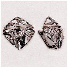 Серьги The Jeweller, серебро, 925 проба, родирование, фианит, , серебристый