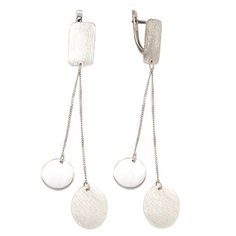 Серьги с подвесками The Jeweller, серебро, 925 проба, родирование, , серебристый