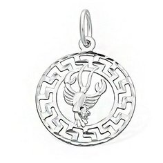 Подвеска The Jeweller, серебро, 925 проба, родирование, фианит, серебристый