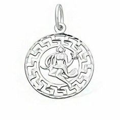 Подвеска The Jeweller, серебро, 925 проба, родирование, фианит, серебристый