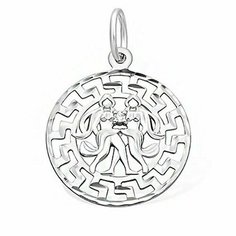 Подвеска The Jeweller, серебро, 925 проба, родирование, фианит, серебристый