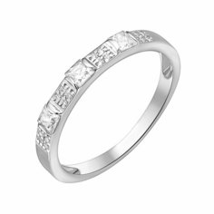 Кольцо Яхонт, серебро, 925 проба, фианит, размер 16.5, бесцветный