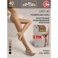 Колготки Omsa, 40 den, 3 шт., размер 3, caramello