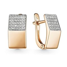 Серьги The Jeweller, красное золото, 585 проба, фианит, , золотистый