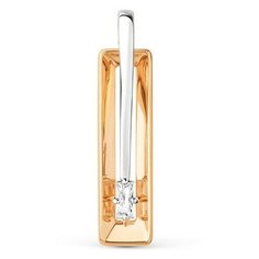 Подвеска The Jeweller, красное золото, 585 проба, фианит, серебристый, золотистый