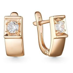 Серьги The Jeweller, красное золото, 585 проба, фианит, , золотистый