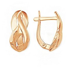 Серьги The Jeweller, красное золото, 585 проба, , золотистый