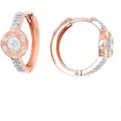 Серьги конго The Jeweller, красное золото, 585 проба, фианит, , золотистый