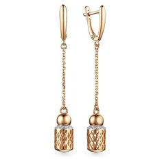 Серьги The Jeweller, красное золото, 585 проба, фианит, , золотистый