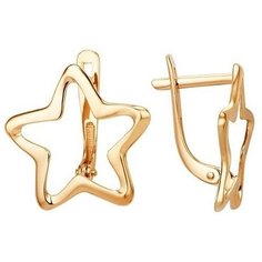 Серьги The Jeweller, красное золото, 585 проба, , золотистый