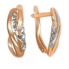 Серьги The Jeweller, красное золото, 585 проба, , золотистый