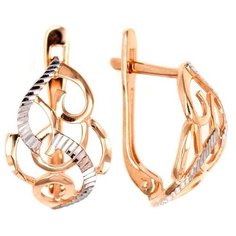 Серьги The Jeweller, красное золото, 585 проба, , золотистый
