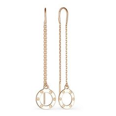 Серьги The Jeweller, красное золото, 585 проба, , золотистый