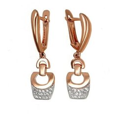 Серьги The Jeweller, красное золото, 585 проба, фианит, , золотистый