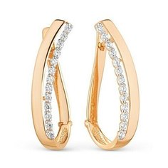 Серьги The Jeweller, красное золото, 585 проба, фианит, , золотистый