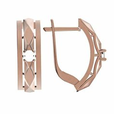 Серьги The Jeweller, красное золото, 585 проба, фианит, , золотистый