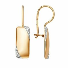 Серьги The Jeweller, красное золото, 585 проба, фианит, , золотистый