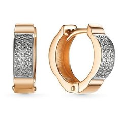 Серьги The Jeweller, красное золото, 585 проба, фианит, , золотистый