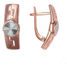 Серьги The Jeweller, красное золото, 585 проба, фианит, , золотистый