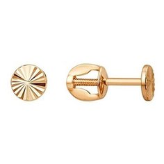 Серьги пусеты The Jeweller, красное золото, 585 проба, , золотистый