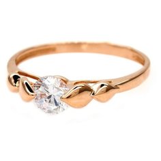 Кольцо The Jeweller, красное золото, 585 проба, фианит, размер 18.5