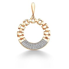 Подвеска The Jeweller, красное золото, 585 проба, фианит, золотистый