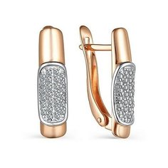 Серьги The Jeweller, красное золото, 585 проба, фианит, , золотистый