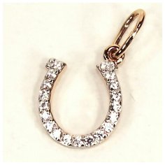 Подвеска The Jeweller, красное золото, 585 проба, фианит, золотистый