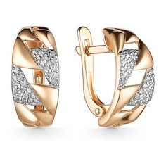Серьги The Jeweller, красное золото, 585 проба, фианит, , золотистый