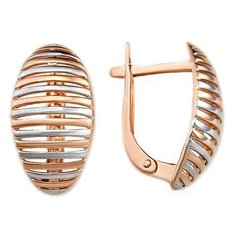 Серьги The Jeweller, красное золото, 585 проба, , золотистый