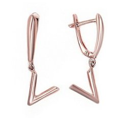 Серьги The Jeweller, красное золото, 585 проба, , золотистый