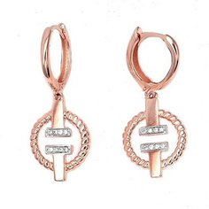 Серьги The Jeweller, красное золото, 585 проба, фианит, , золотистый