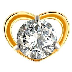 Подвеска The Jeweller, красное золото, 585 проба, фианит, золотистый