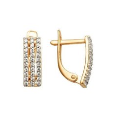 Серьги The Jeweller, красное золото, 585 проба, фианит, , золотистый