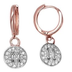 Серьги The Jeweller, красное золото, 585 проба, фианит, , золотистый