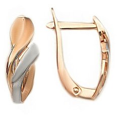 Серьги The Jeweller, красное золото, 585 проба, , золотистый