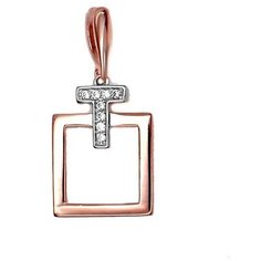 Подвеска The Jeweller, красное золото, 585 проба, фианит, золотистый