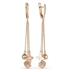 Серьги The Jeweller, красное золото, 585 проба, , золотистый
