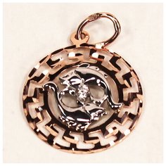 Подвеска The Jeweller, красное золото, 585 проба, фианит, золотистый
