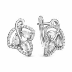 Серьги The Jeweller, серебро, 925 проба, фианит