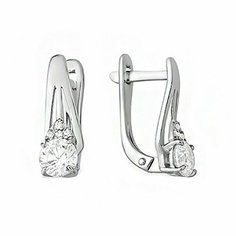 Серьги The Jeweller, серебро, 925 проба, фианит
