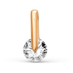 Подвеска The Jeweller, красное золото, 585 проба, фианит, золотистый