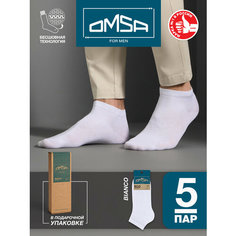 Носки Omsa, комплект, 5 пар, размер 42-44, bianco