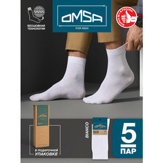 Носки Omsa, комплект, 5 пар, размер 42-44, bianco