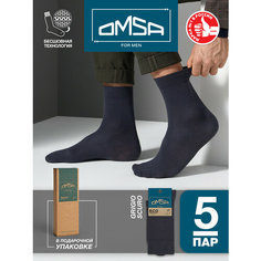 Носки Omsa, комплект, 5 пар, размер 42-44, grigio scuro