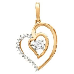 Подвеска The Jeweller, красное золото, 585 проба, фианит