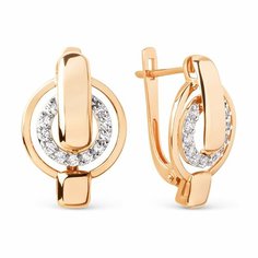 Серьги Яхонт, золото, 585 проба, фианит, , бесцветный